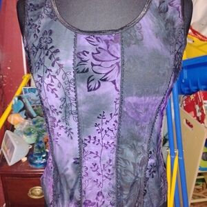 Sami & Jo Purple Floral Tank Top
